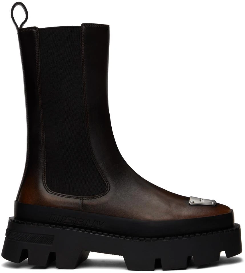 商品Misbhv|Black & Brown 'The 2000' Chelsea Boots,价格¥1994,第1张图片