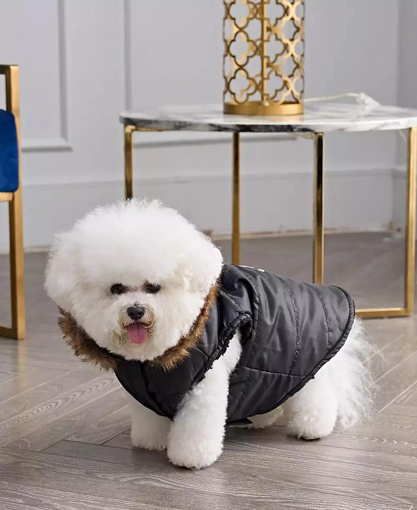 Faux Fur Hooded Pet Jacket for Dogs and Cats, Extra Small/Small 商品