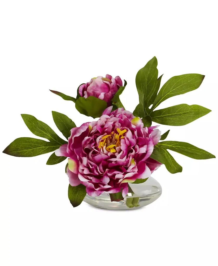 商品NEARLY NATURAL|3-Pc. Peony Set with Glass Vases,价格¥578,第3张图片详细描述