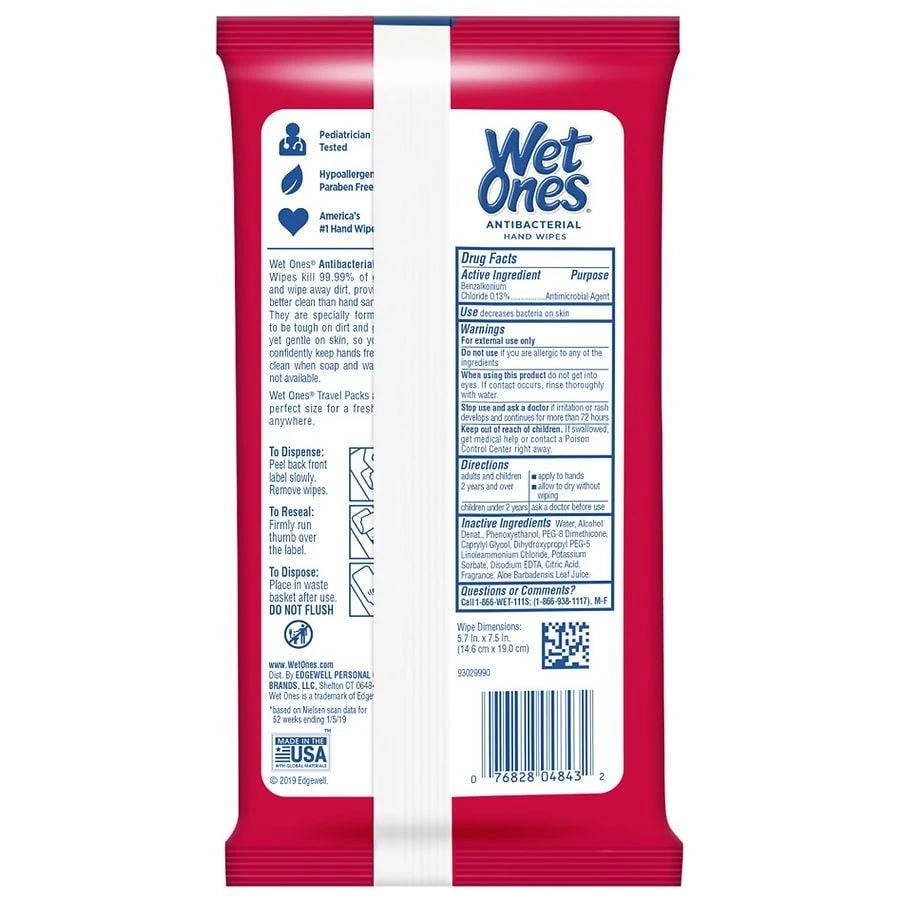 商品Wet Ones|Antibacterial Hand Wipes Travel Pack Fresh,价格¥22,第2张图片详细描述