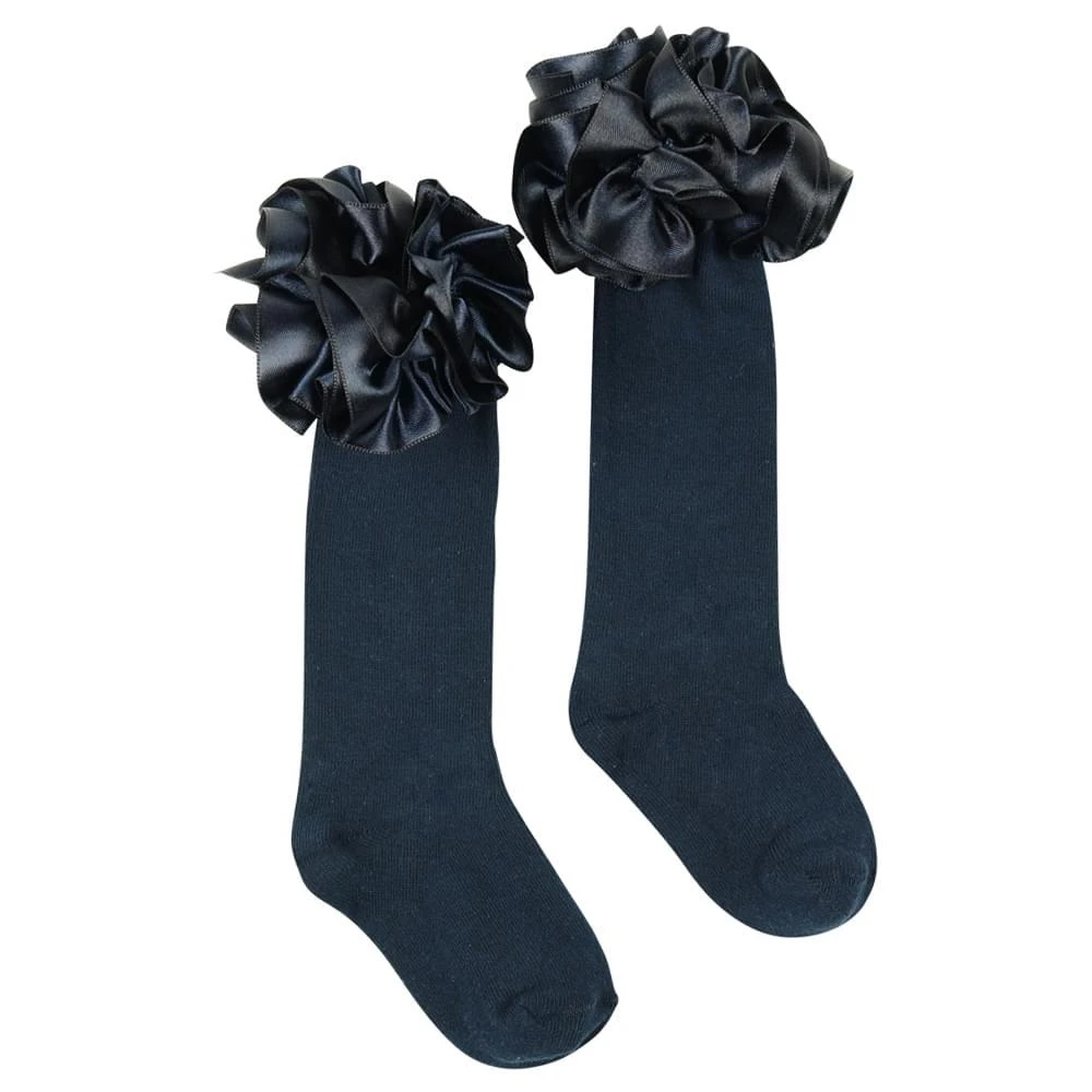 商品Caramelo Kids|Knee High Socks Navy,价格¥77,第3张图片详细描述
