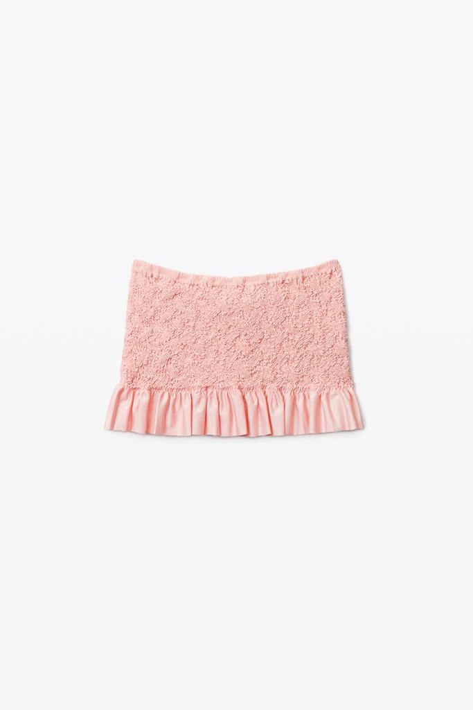 商品Alexander Wang|RUFFLE HEM MINI SKIRT IN SMOCKED JERSEY,价格¥1627,第3张图片详细描述