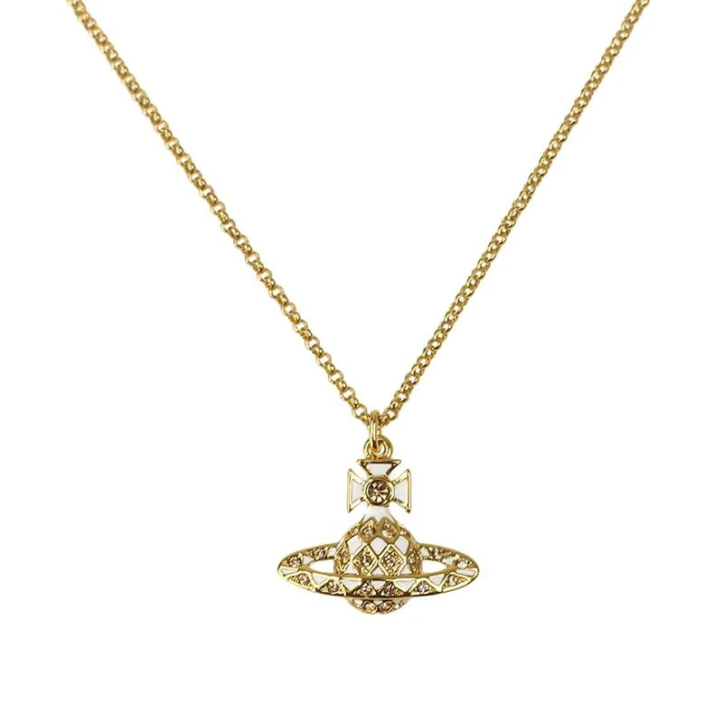 商品Vivienne Westwood|西太后 女士金色/白色皇冠项链 ,价格¥652,第1张图片