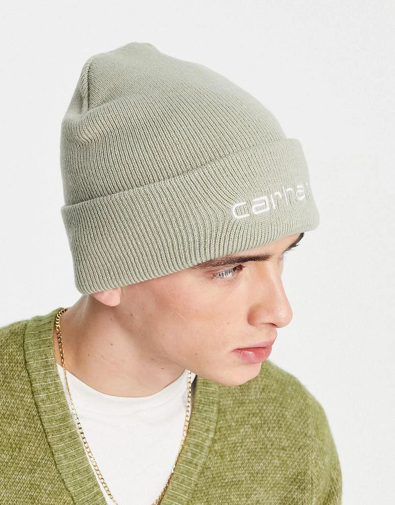 商品Carhartt|Carhartt WIP script beanie in grey,价格¥134,第2张图片详细描述