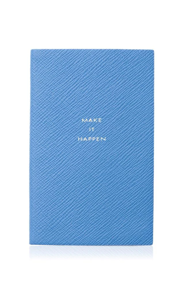 商品SMYTHSON|Smythson - Make it Happen Leather Notebook - Blue - Moda Operandi,价格¥725,第1张图片