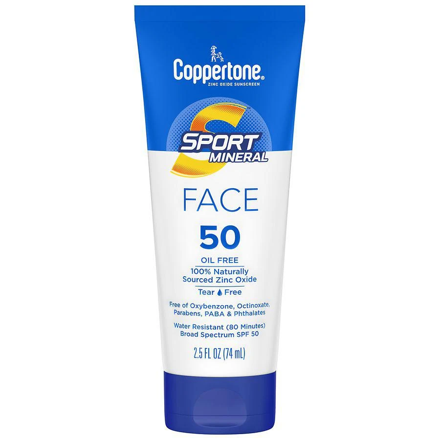 商品Coppertone Sport Mineral|Face Sunscreen Lotion SPF 50,价格¥117,第1张图片