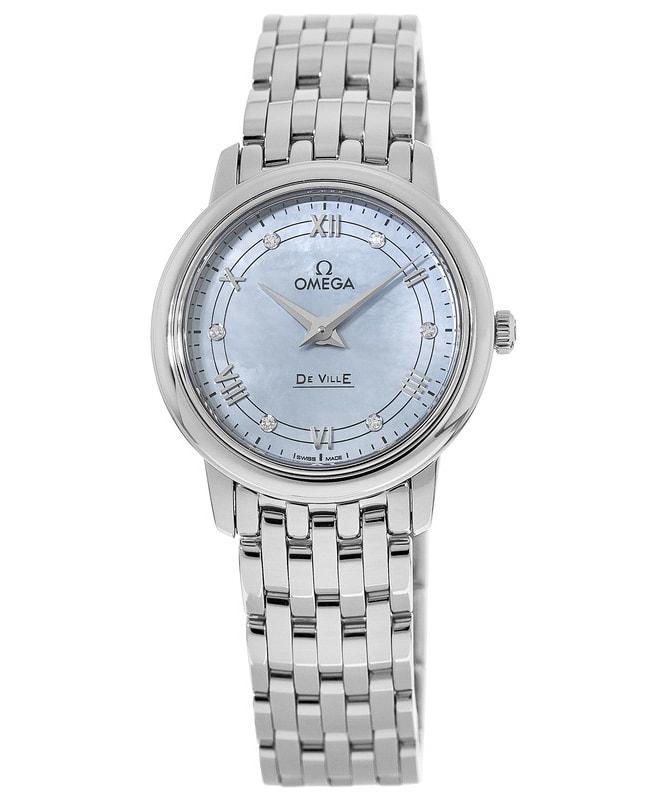 Omega De Ville Prestige Blue Mother of Pearl Diamond Dial Women's Watch 424.10.27.60.57.001商品第1张图片规格展示