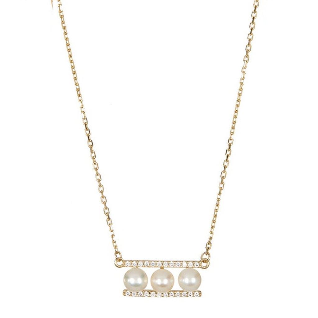 商品ADORNIA|淡水珍珠银镀14k金项链,价格¥230,第1张图片