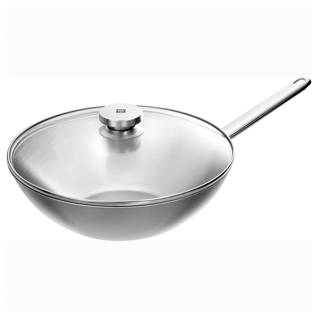 商品ZWILLING|ZWILLING Plus 12-inch Stainless Steel Nonstick Wok with Lid,价格¥1429,第1张图片