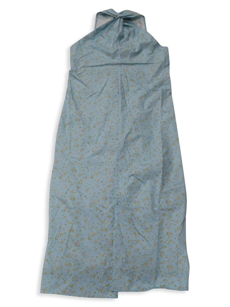 商品[二手商品] Ganni|Ganni Floral Printed Halter Neck Dress In Light Blue Cotton,价格¥870,第2张图片详细描述