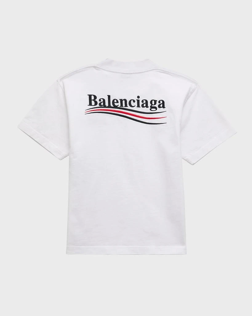 商品Balenciaga|Kid's Embroidered Political Logo T-Shirt, Size 2-10,价格¥1976,第2张图片详细描述