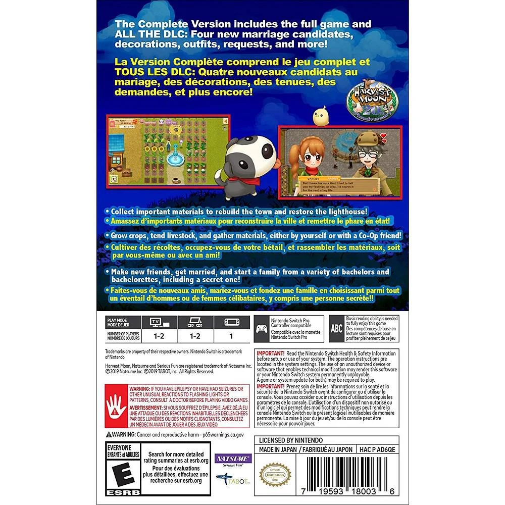 商品Natsume|Harvest Moon: Light of Hope SE Complete - Nintendo Switch,价格¥224,第3张图片详细描述