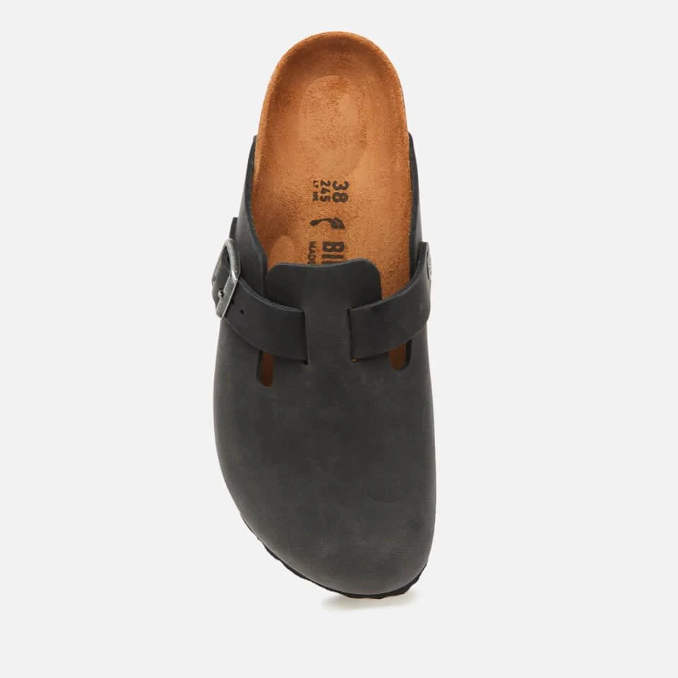 商品Birkenstock|BIRKENSTOCK WOMEN'S BOSTON OILED LEATHER MULES - BLACK,价格¥1259,第3张图片详细描述