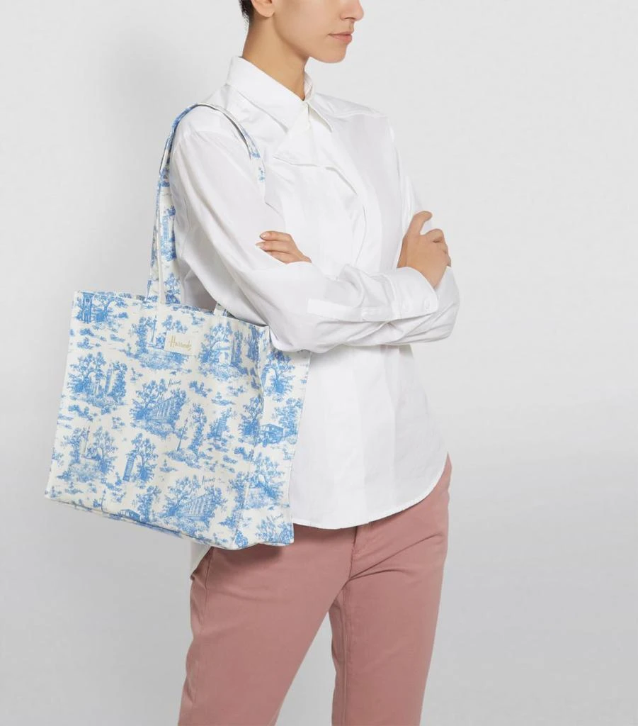 商品Harrods|Toile Shoulder Tote Bag,价格¥407,第2张图片详细描述