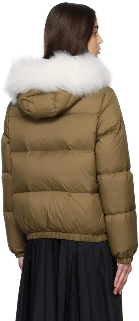 商品Yves Salomon|Khaki Short Down Jacket,价格¥2167,第3张图片详细描述