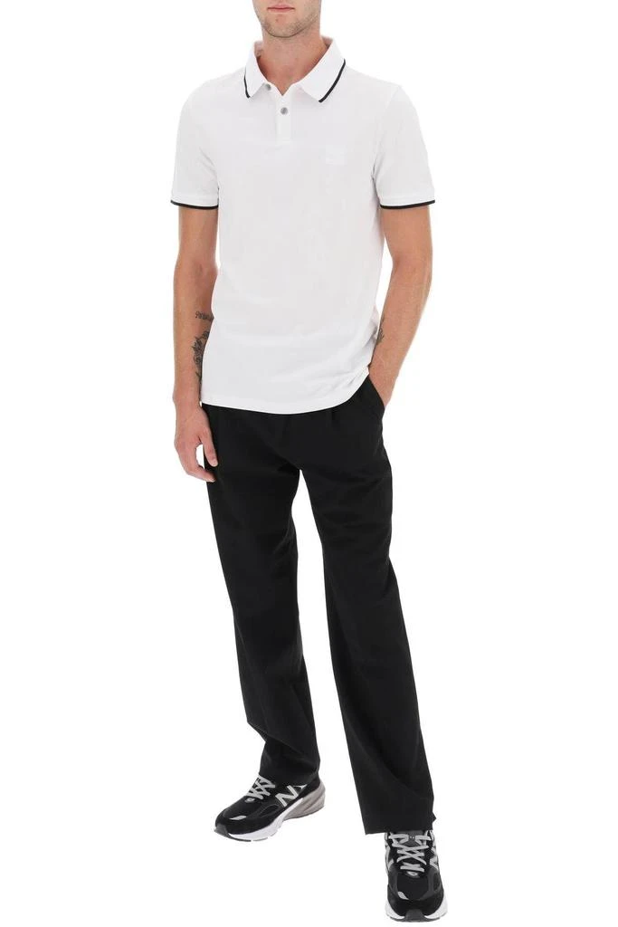 商品Hugo Boss|Passertip slim fit polo shirt in cotton piqué,价格¥317,第2张图片详细描述