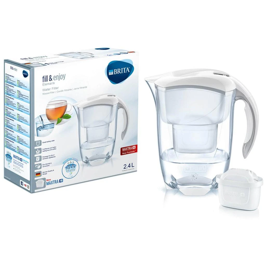 商品BRITA|BRITA Maxtra+ Elemaris Cool Meter Water Filter Jug - White,价格¥228,第1张图片
