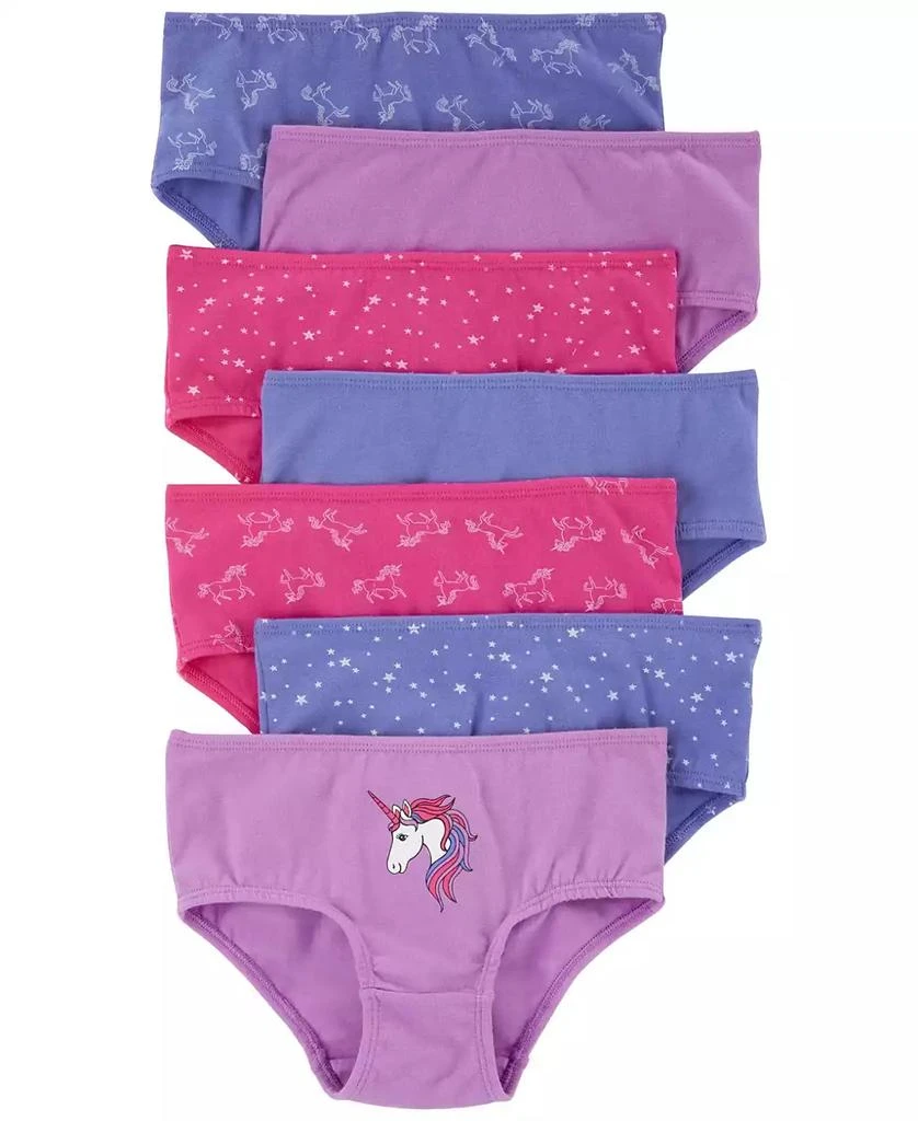 商品Carter's|Toddler Girl 7 Pack Unicorn Brief Stretch Cotton Undies,价格¥78,第1张图片