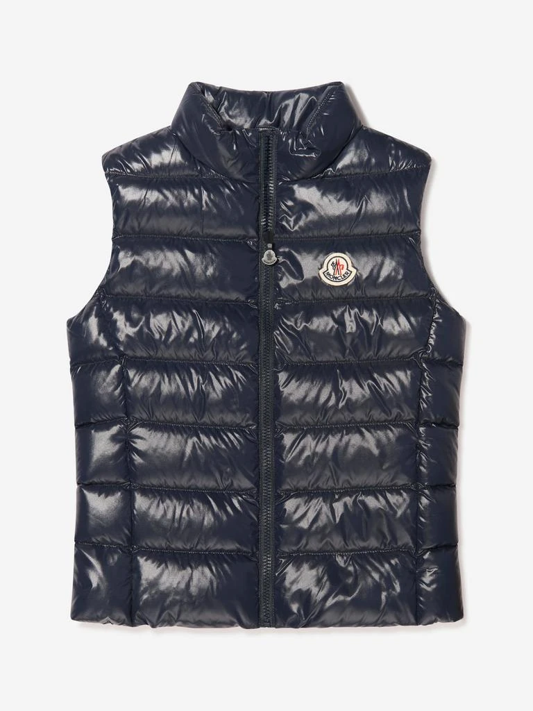商品Moncler|Moncler Enfant Girls Down Padded Ghany Gilet in Navy,价格¥3520,第1张图片