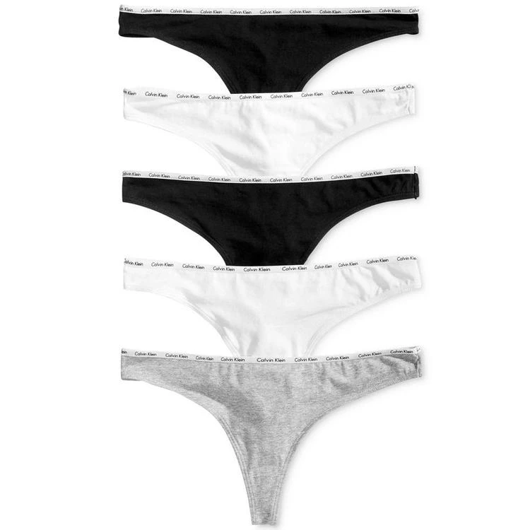 商品Calvin Klein|5-Pk. Logo-Waist Thong QP1519O,价格¥131,第1张图片
