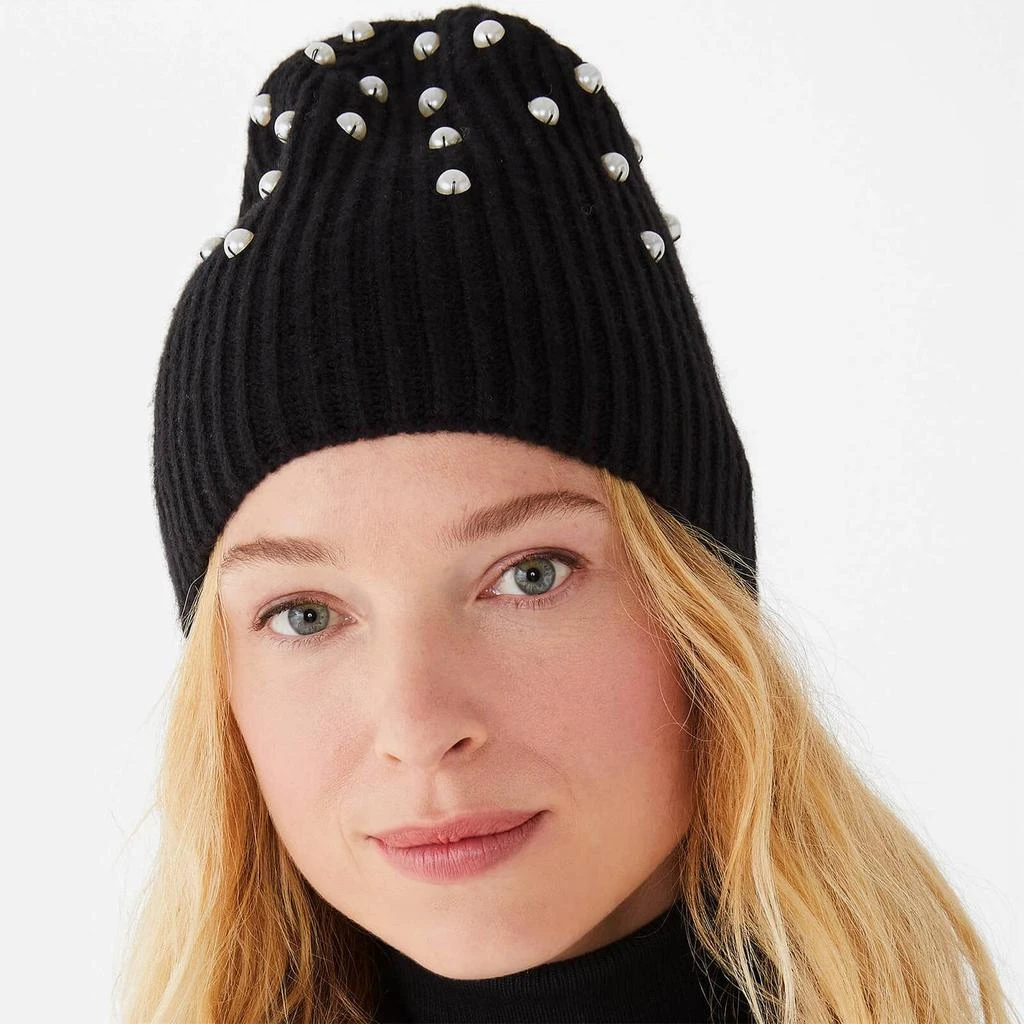 商品Kate Spade|Kate Spade New York Women's Imitation Pearl Beanie - Black,价格¥229,第2张图片详细描述