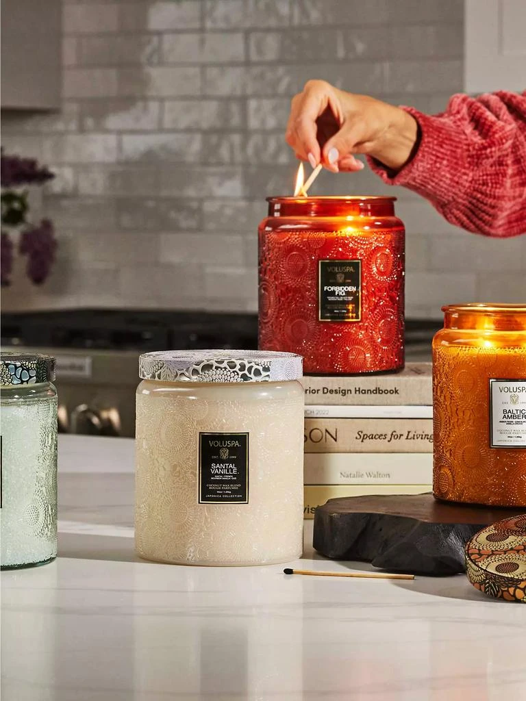 商品Voluspa|Santal Vanille Luxe Jar Candle,价格¥581,第3张图片详细描述