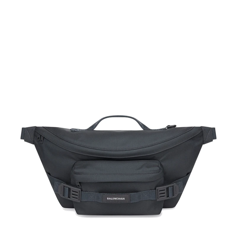 Balenciaga/巴黎世家 ARMY系列 男士大号灰色再生尼龙斜挎包腰包手拿包6440352BKPI1307 商品