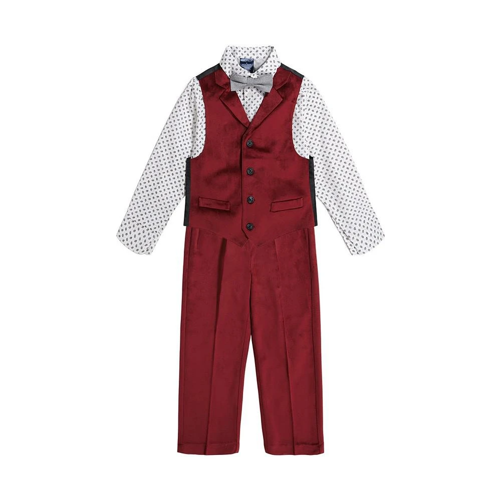 Little Boys 4-Pc. Velvet Vest, Pants, Shirt & Bowtie Set 商品