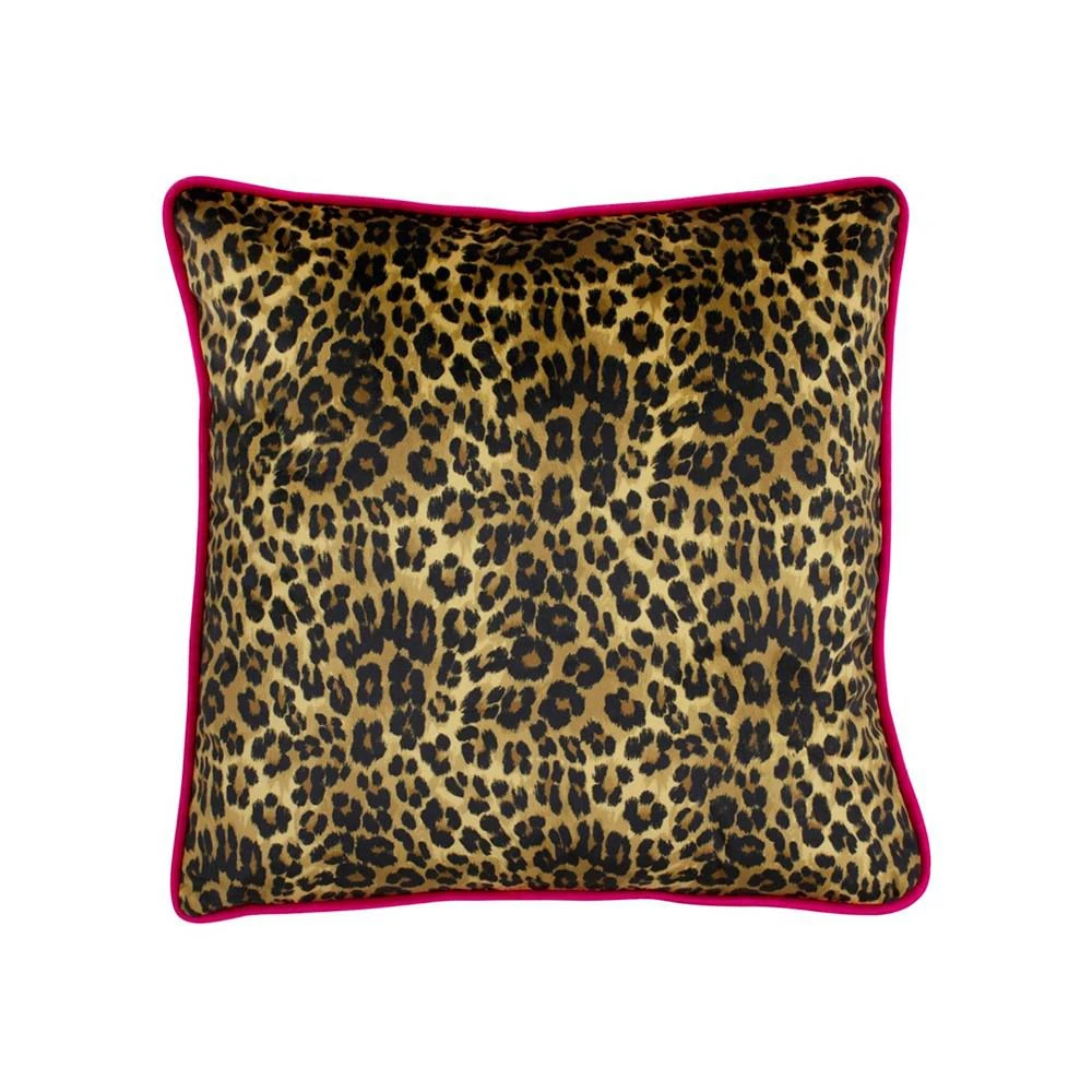 商品Juicy Couture|Velvet Cheetah Logo Decorative Pillow, 20" x 20",价格¥170,第2张图片详细描述