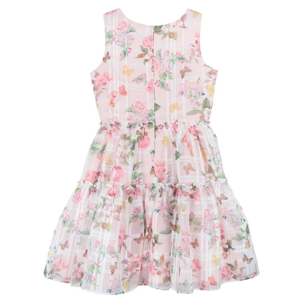 商品Rare Editions|Big Girls Burnout Organza Sleeveless Social Dress,价格¥383,第5张图片详细描述