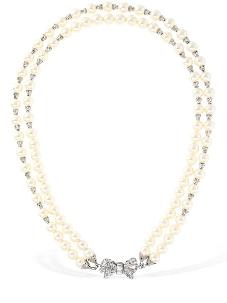 商品Alessandra Rich|Double Faux Pearl Necklace W/ Bow,价格¥3240,第1张图片