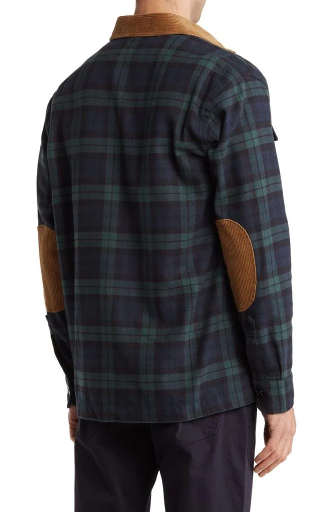 商品Brooks Brothers|Plaid Corduroy Collar Twill Shirt Jacket,价格¥751,第2张图片详细描述