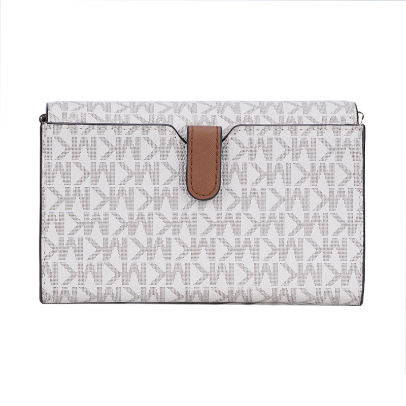 Michael Kors 奥莱 JET SET TRAVEL 中号女士PVC单肩斜挎包 35F0GTVC8B VANILLA商品第4张图片规格展示