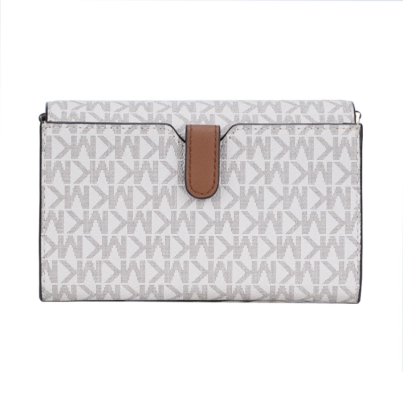 Michael Kors 奥莱 JET SET TRAVEL 中号女士PVC单肩斜挎包 35F0GTVC8B VANILLA 商品