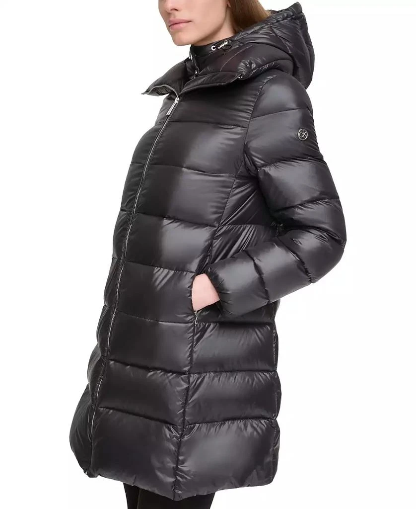 商品Calvin Klein|Women's Shine Bibbed Hooded Packable Puffer Coat, Created for Macy's,价格¥449,第3张图片详细描述