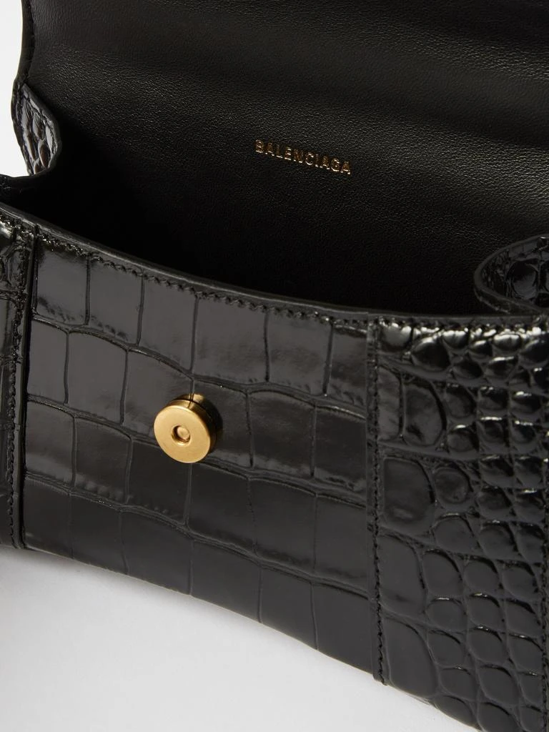 商品Balenciaga|Hourglass XS crocodile-effect leather bag,价格¥22585,第5张图片详细描述