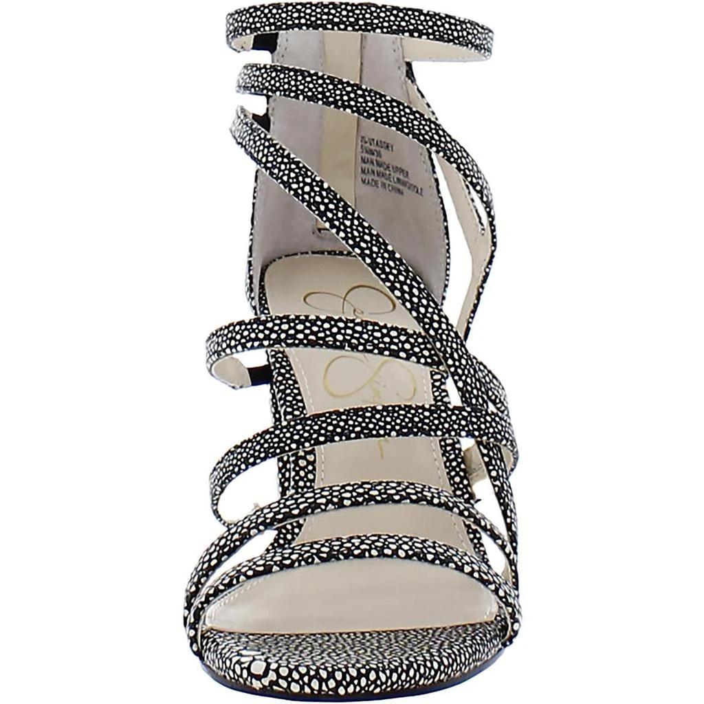 Jessica Simpson Stassey Women's Caged Faux Leather Back Zip Dress Sandals 商品