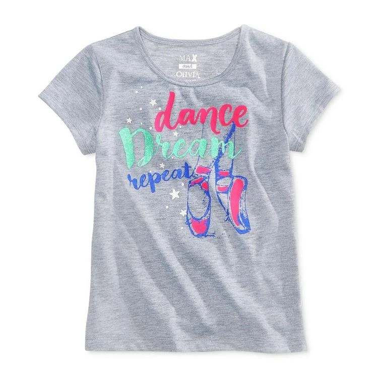 商品Max & Olivia|大/小童Dance Dream Repeat Pajama Shirt, Little Girls (2-6X), Big Girls (7-16)), Created for Macy's,价格¥42,第2张图片详细描述