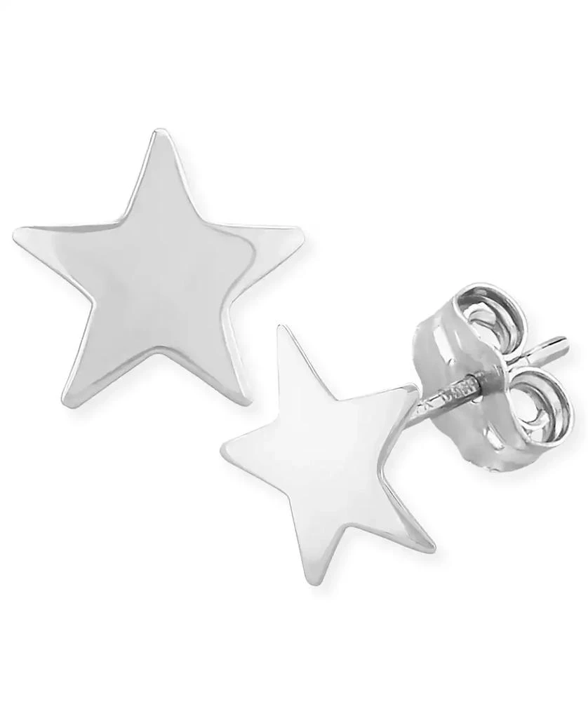 商品Macy's|Flat Star Stud Earrings Set in 14k White Or Yellow Gold,价格¥1496,第1张图片