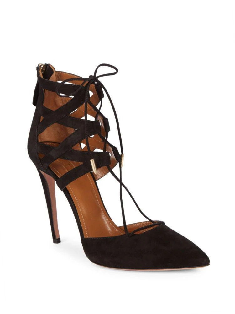 商品Aquazzura|Belgravia Suede Pumps,价格¥2057,第1张图片