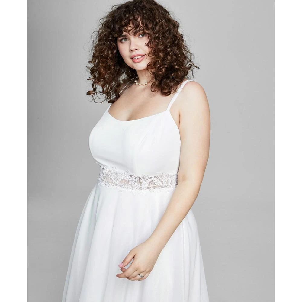 商品City Studios|Trendy Plus Size Metallic Sleeveless Gown,价格¥448,第4张图片详细描述