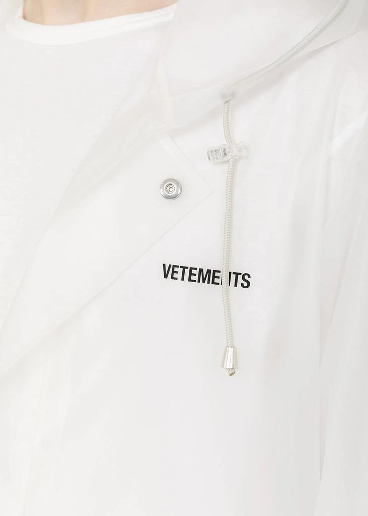 商品Vetements|VETEMENTS Transparent No Mainstream Print Raincoat,价格¥3039,第4张图片详细描述