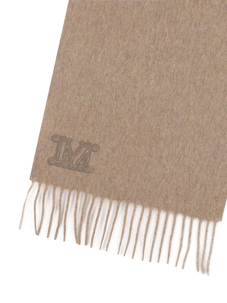 商品Max Mara|Max Mara Logo Embroidered Fringed Edge Scarf,价格¥1359,第2张图片详细描述