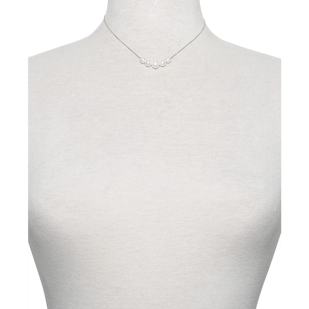 商品Belle de Mer|2-Pc. Set Cultured Freshwater Pearl (4-6mm & 6-8mm) Mommy & Me Collar Necklace in Sterling Silver, 16" + 2" extender, Created for Macy's,价格¥463,第2张图片详细描述