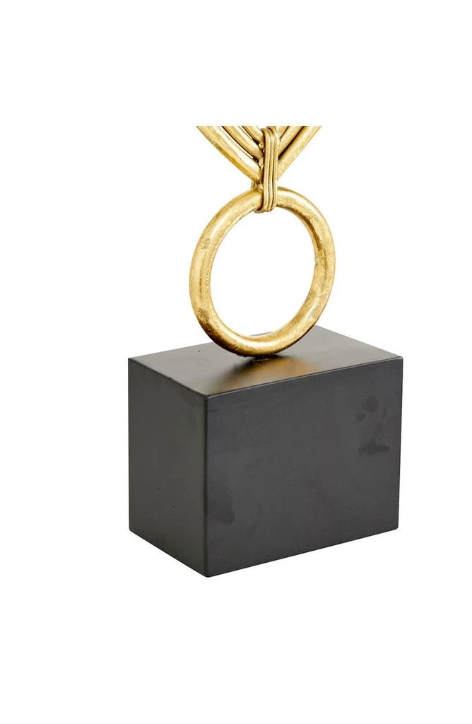 商品COSMO BY COSMOPOLITAN|Goldtone Metal Abstract Sculpture with Black Base,价格¥251,第4张图片详细描述