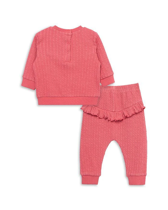 商品Little Me|Boys' Cotton Blend Cable Knit Sweatshirt & Joggers Set - Baby,价格¥225,第2张图片详细描述