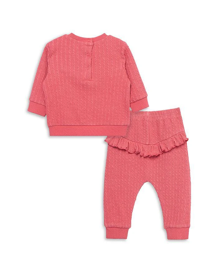 商品Little Me|Boys' Cotton Blend Cable Knit Sweatshirt & Joggers Set - Baby,价格¥135,第2张图片详细描述