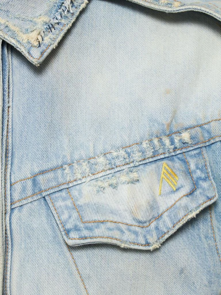 商品The Attico|Ripped Cotton Denim Jacket W/ Pockets,价格¥12989,第3张图片详细描述