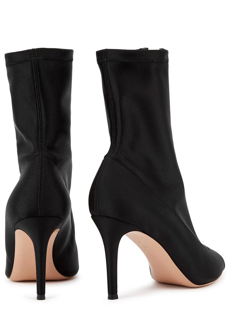 商品Gianvito Rossi|Hiroko 85 black satin ankle boots,价格¥4710,第3张图片详细描述