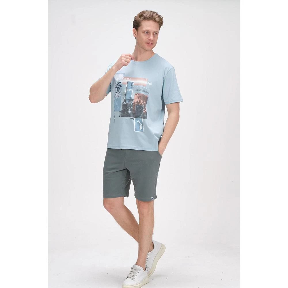 Men's Modern Print Fitted Palms T-shirt 商品